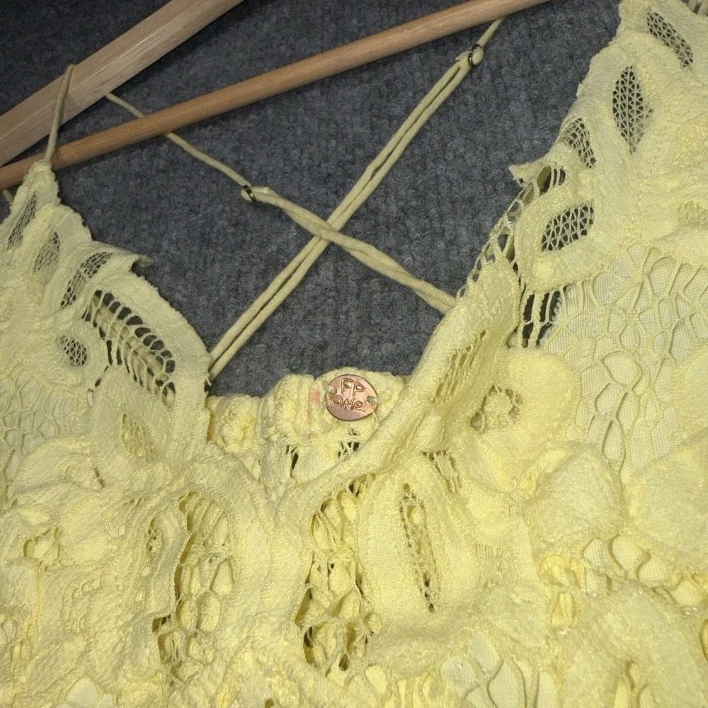 Free People FP One Adella Slip Mini Dress Daffodil Color Size VG(xs)